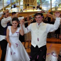 Rafi Spitzer and Rachael Besser at their wedding 