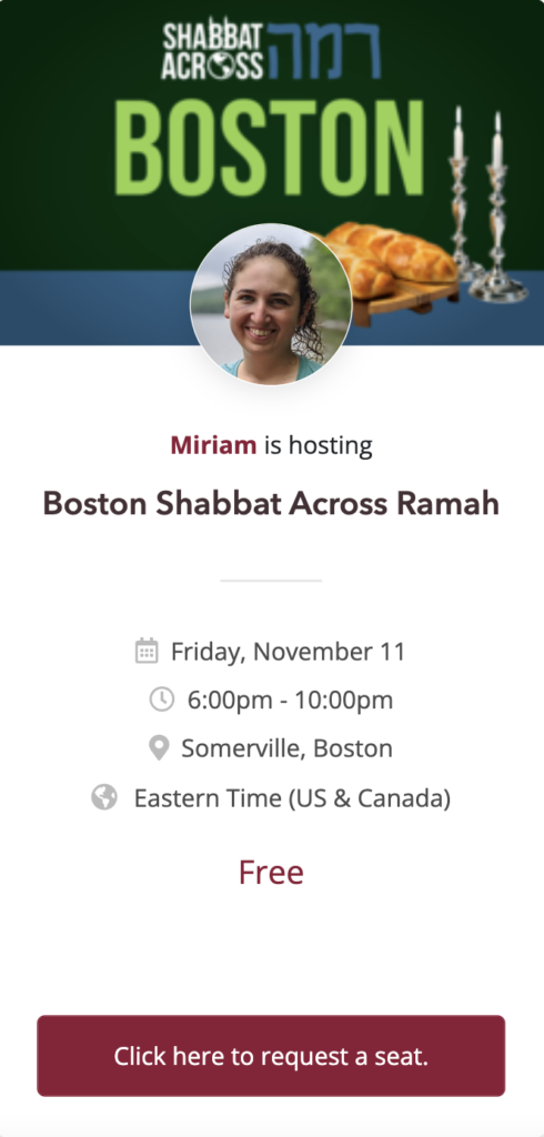 Boston Shabbat Across Ramah